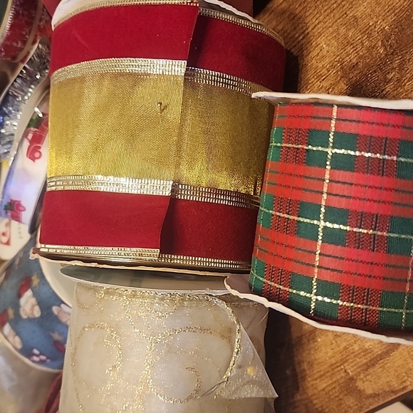 Festive Holiday Ribbon DIY Bundle - Red, Gold - Picture 2 of 5